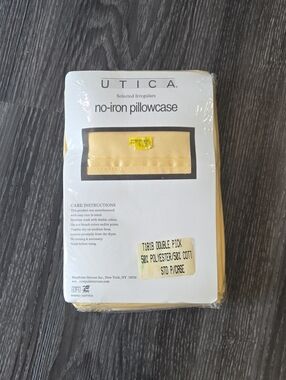 Vintage Utica No-Iron Pillowcase - Light Yellow